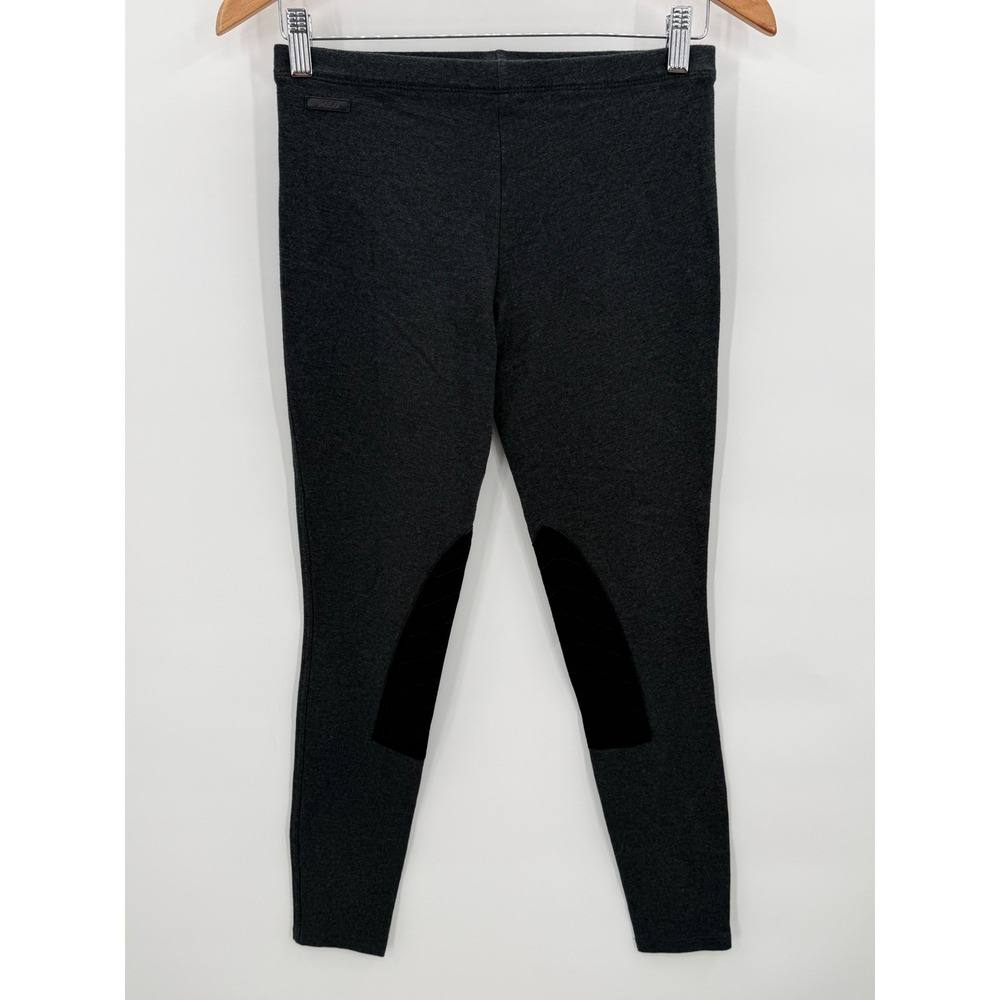 Polo Ralph Lauren Womens Equestrian Knee Patch Leggings Charcoal Heather Grey S